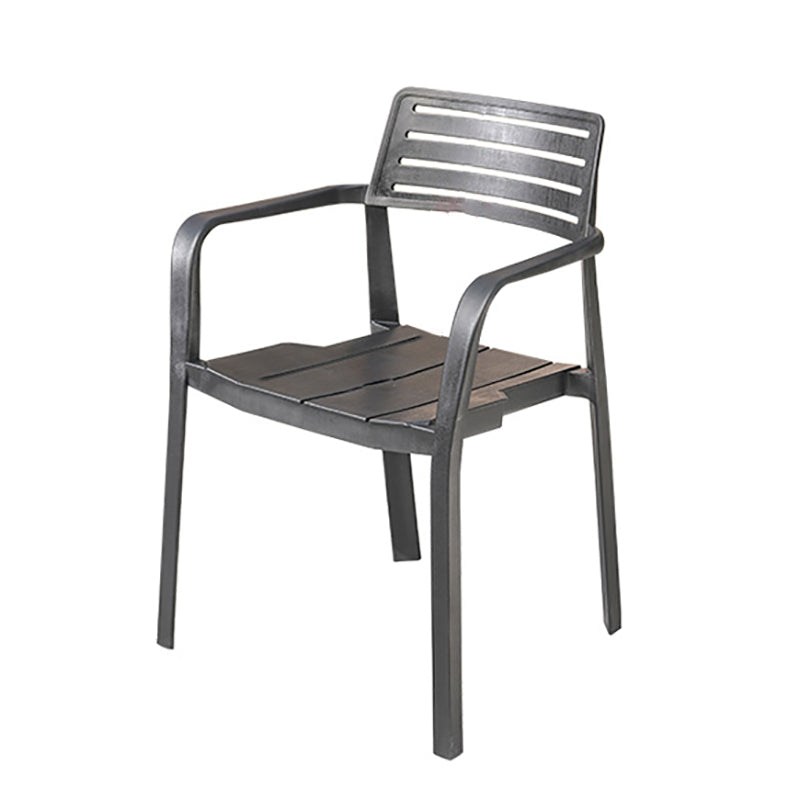Modern Black Dining Side Chair Stacking Outdoor Bistro Chairs