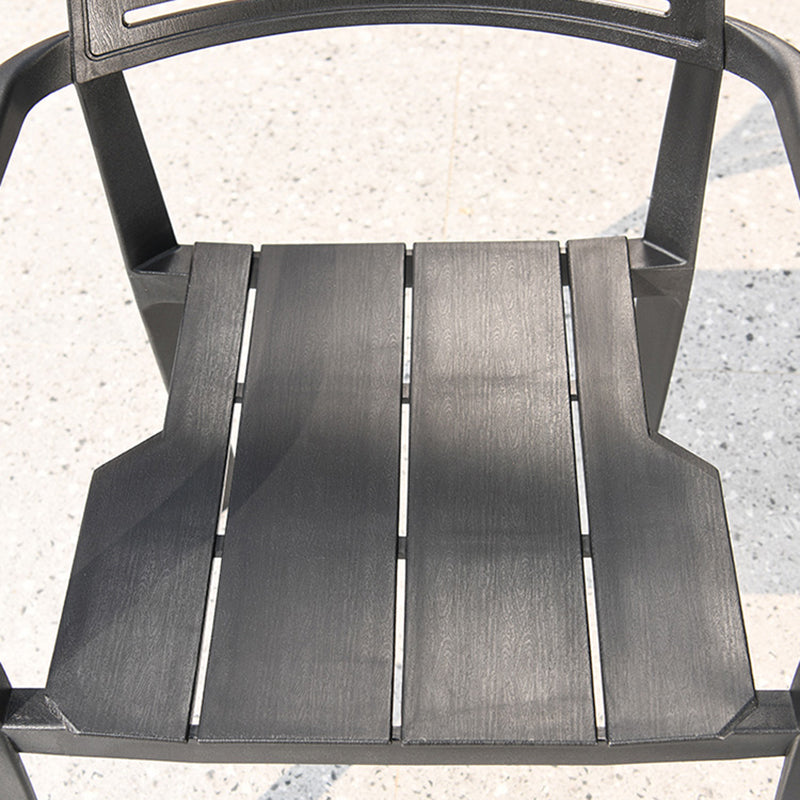Modern Black Dining Side Chair Stacking Outdoor Bistro Chairs