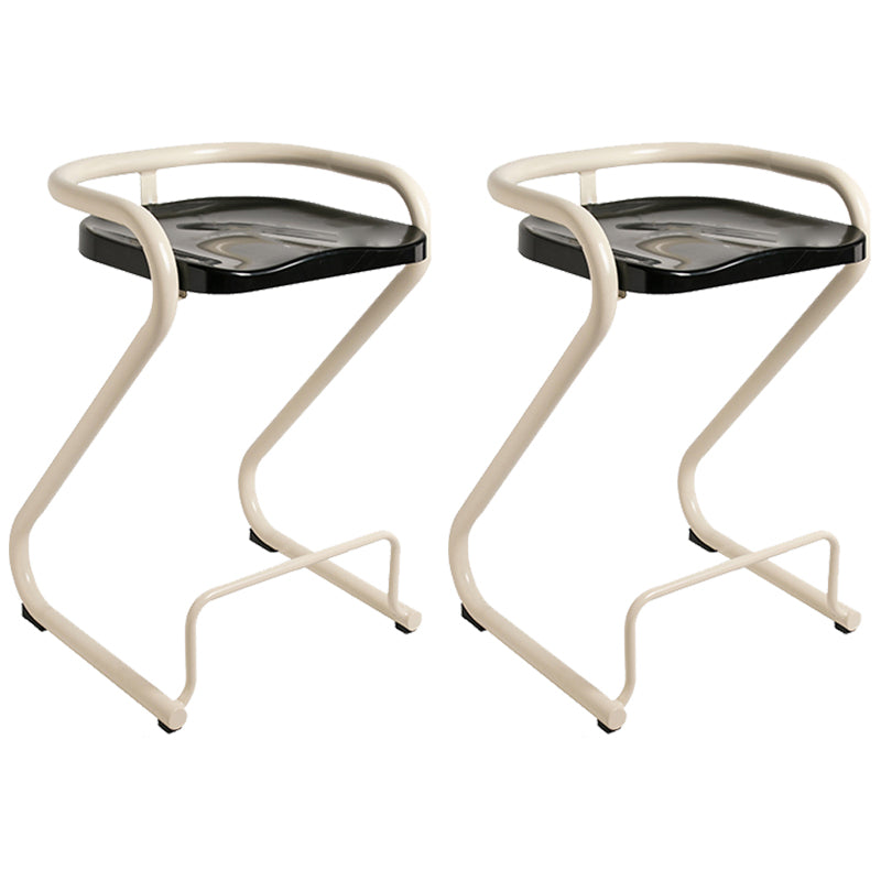 Industrial Metal Counter Stools Saddle Seat Counter Stool with Low Back