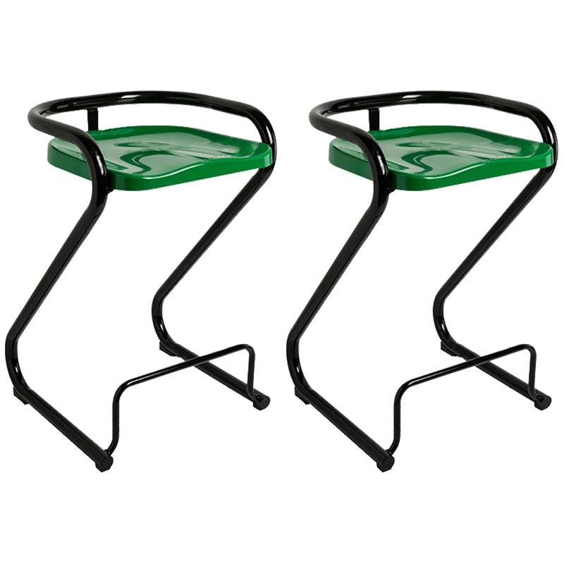 Industrial Metal Counter Stools Saddle Seat Counter Stool with Low Back