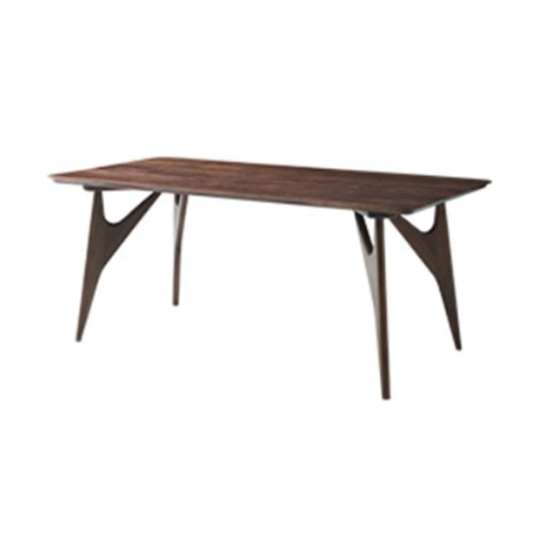 Rectangle Dining Table Solid Wood Frame Dining Table with 4 Legs