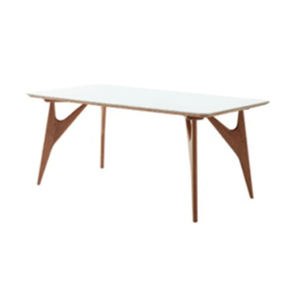 Rectangle Dining Table Solid Wood Frame Dining Table with 4 Legs