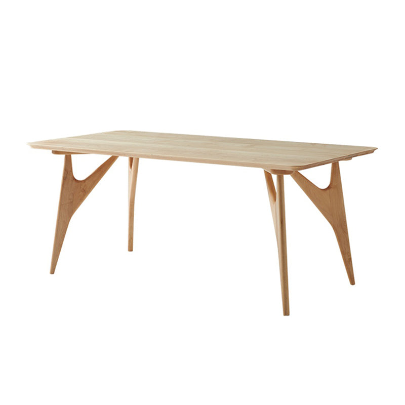 Rectangle Dining Table Solid Wood Frame Dining Table with 4 Legs