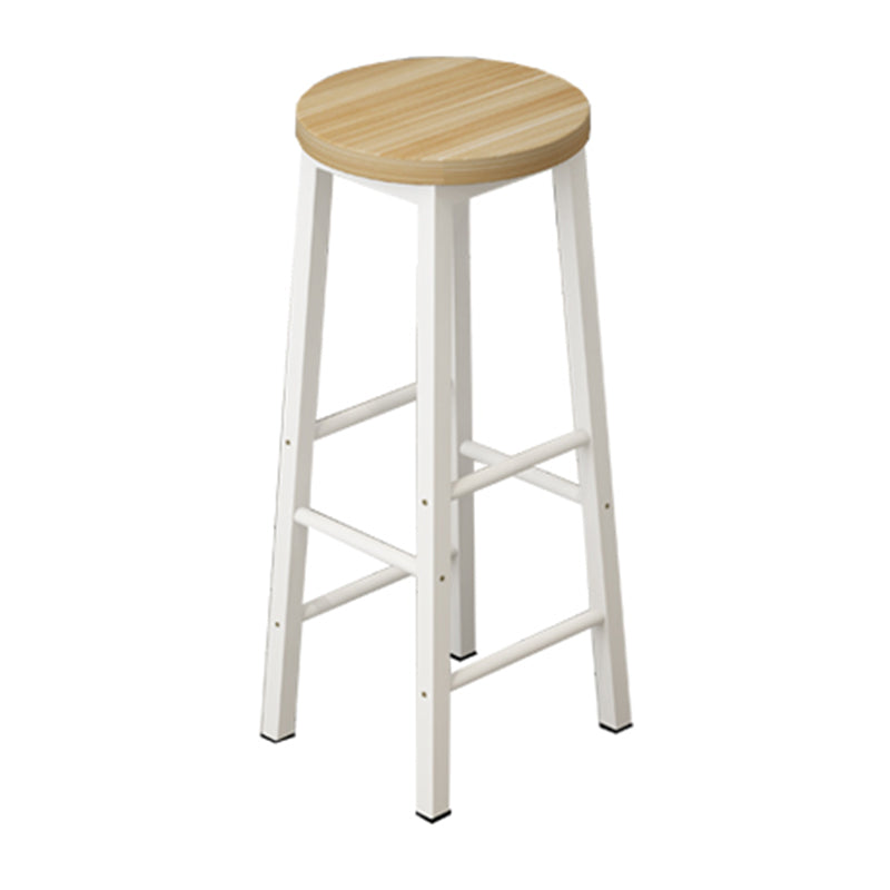 Double Pedestal Bar Table Set 1/3 Pcs Wood Frame Bar Table and Backless Stools