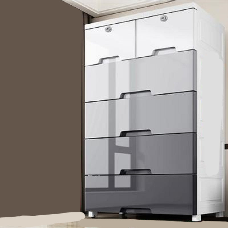 Rectangular Plastic Storage Cabinet Teen Style Simple Bedroom Wardrobe