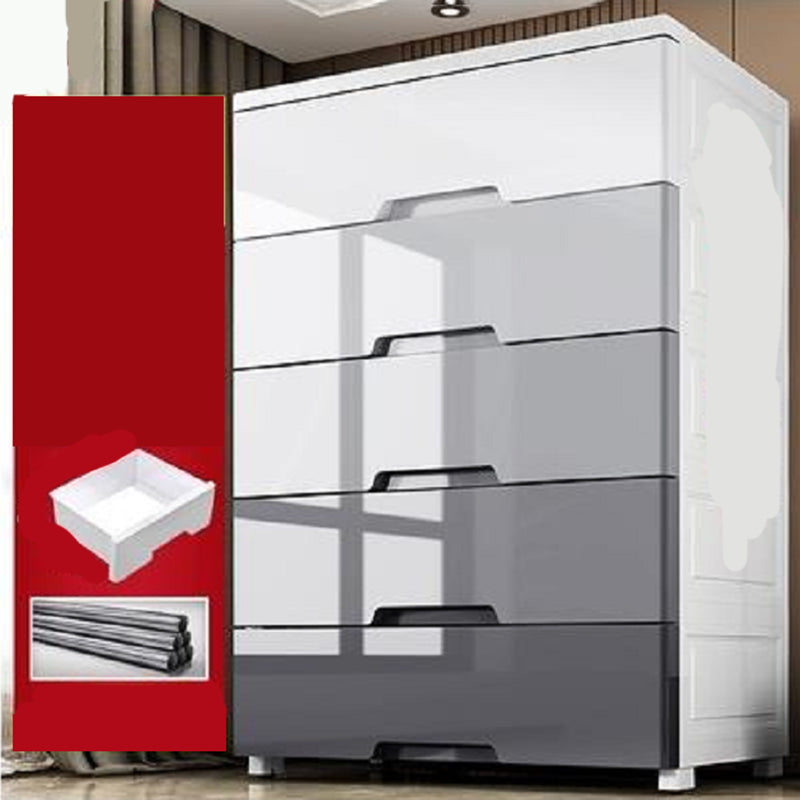 Rectangular Plastic Storage Cabinet Teen Style Simple Bedroom Wardrobe