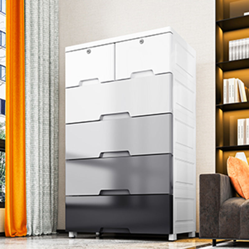 Rectangular Plastic Storage Cabinet Teen Style Simple Bedroom Wardrobe