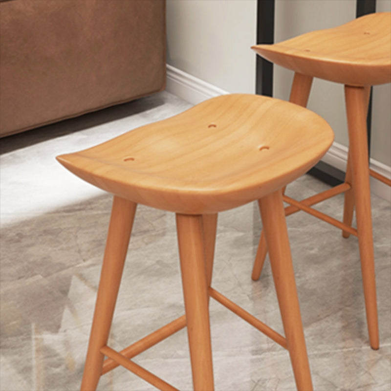 Rectangle Bar Pub Table Set 1/3 Pcs Solid Wood Bar Table and Backless Stools