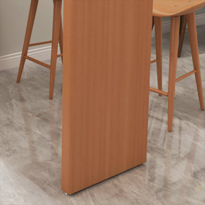 Rectangle Bar Pub Table Set 1/3 Pcs Solid Wood Bar Table and Backless Stools