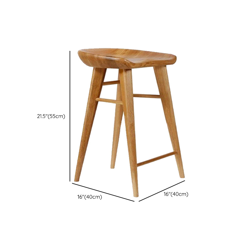 Rectangle Bar Pub Table Set 1/3 Pcs Solid Wood Bar Table and Backless Stools