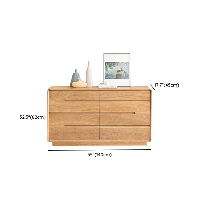 Modern Storage Chest Solid Wood Storage Chest Dresser with 8 Drawers