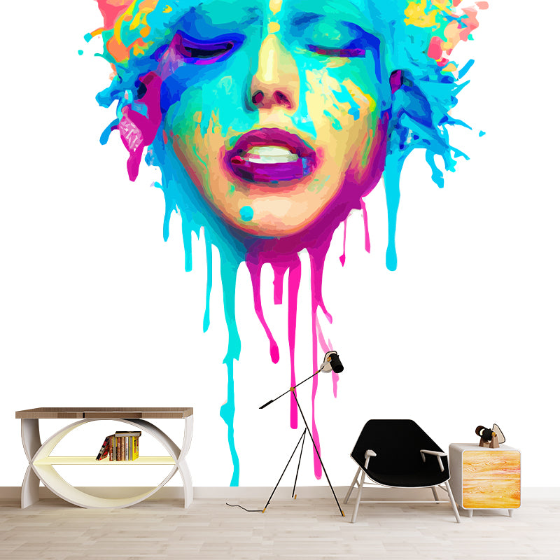 Portraiture Illustration Wall Mural Wallpaper Sitting Room Wall Mural