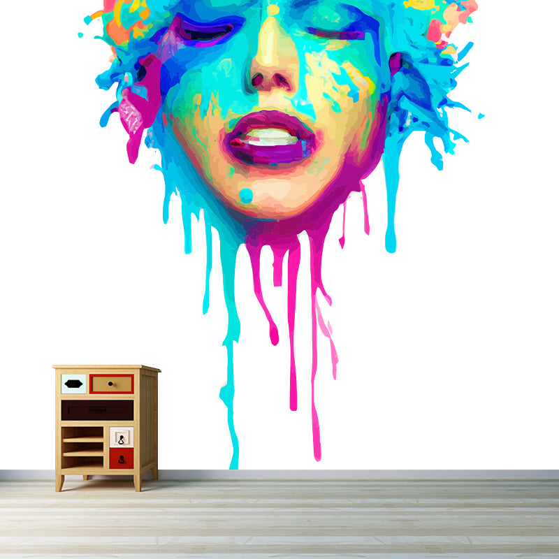 Portraiture Illustration Wall Mural Wallpaper Sitting Room Wall Mural