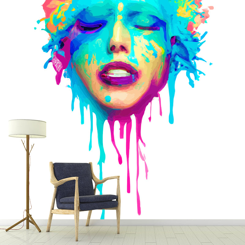 Portraiture Illustration Wall Mural Wallpaper Sitting Room Wall Mural