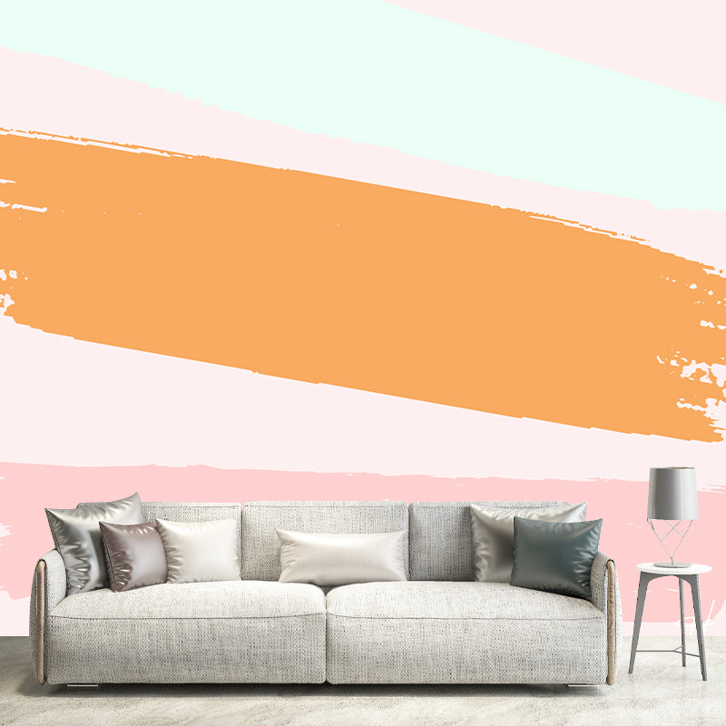 Abstract Style Illustration Wallpaper Environment Friendly Sitting Room Wall Mural