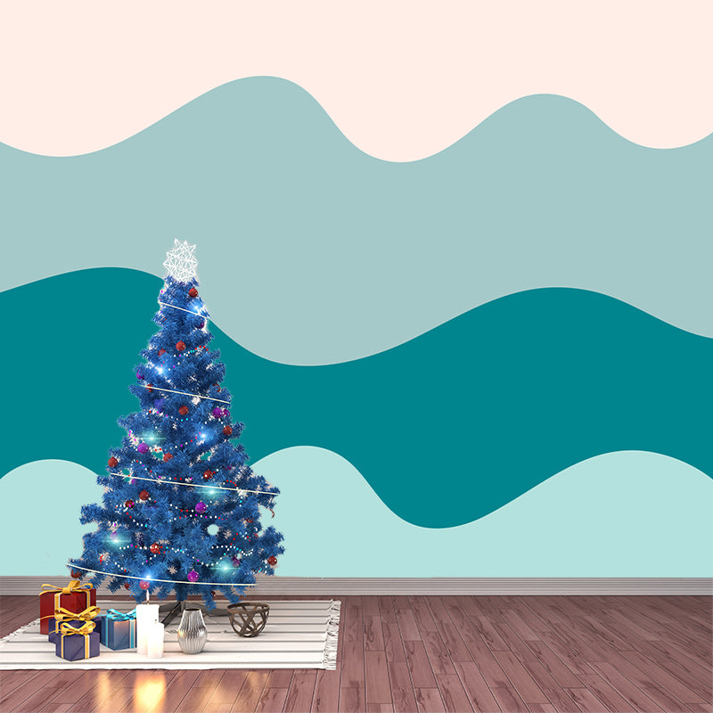 Abstract Style Illustration Wallpaper Environment Friendly Sitting Room Wall Mural