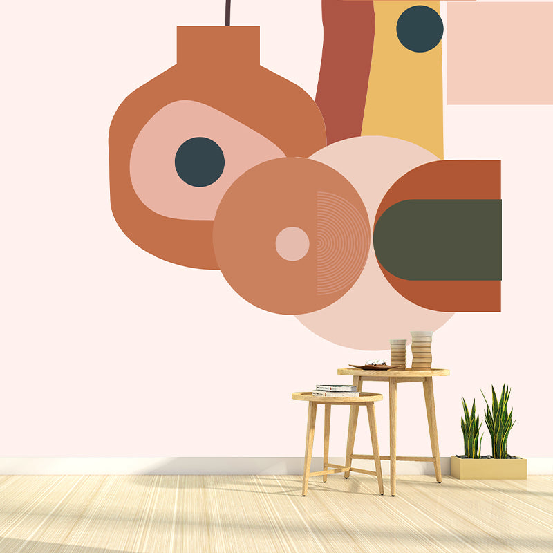 Abstract Style Resistant Mural Wallpaper Illustration Sleeping Room Wall Mural