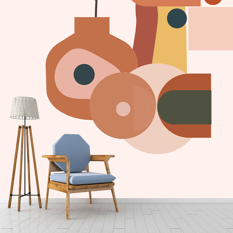 Abstract Style Resistant Mural Wallpaper Illustration Sleeping Room Wall Mural