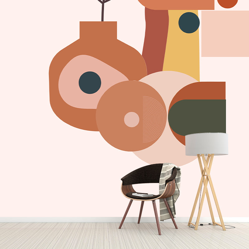 Abstract Style Resistant Mural Wallpaper Illustration Sleeping Room Wall Mural