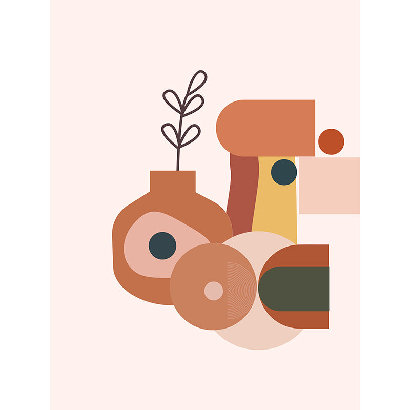 Abstract Style Resistant Mural Wallpaper Illustration Sleeping Room Wall Mural