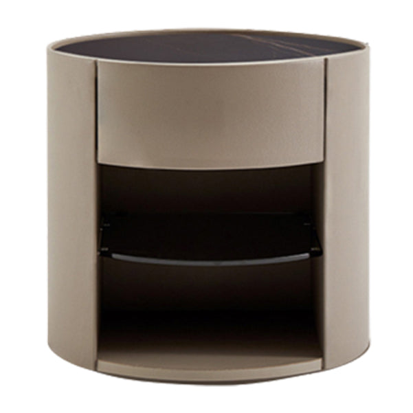 Faux Leather Upholstery Kids Bedside Table Modern Nightstand with Drawers