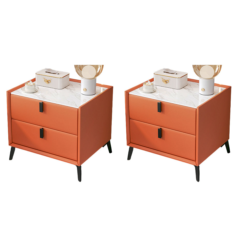 Sintered Stone Top Kids Bedside Table Manufactured Wood Nightstand with Drawers