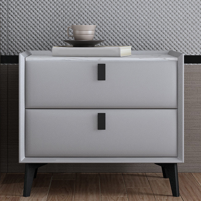 Sintered Stone Top Kids Bedside Table Manufactured Wood Nightstand with Drawers