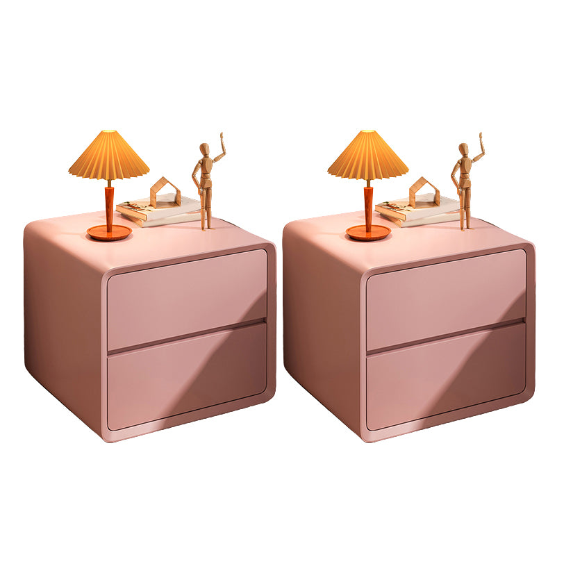 Faux Leather Upholstery Kids Bedside Table Modern Pine Youth Nightstand