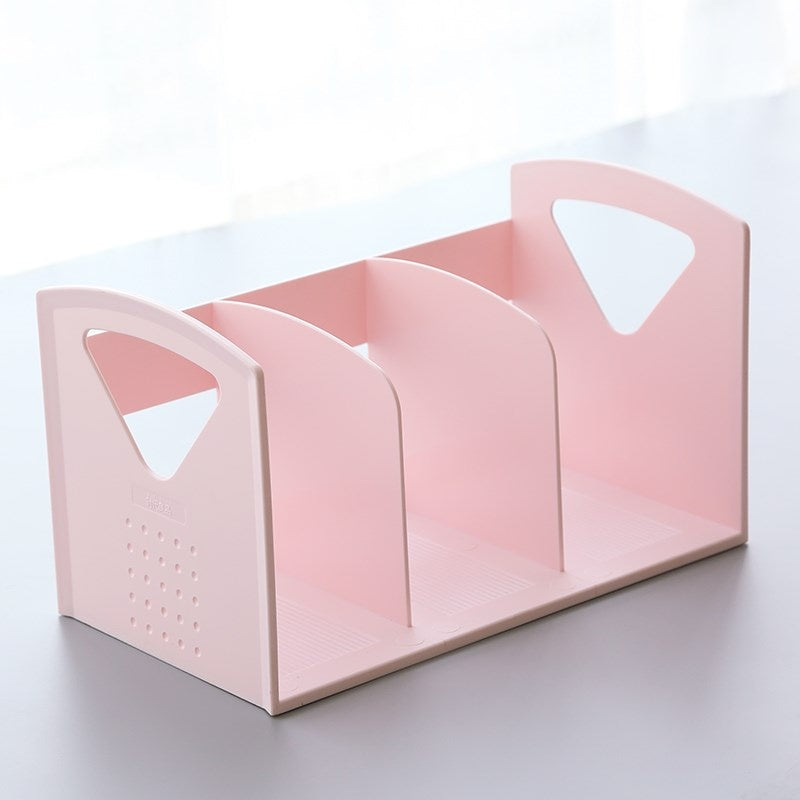 Contemporary Plastic Shelf Tabletop Standard Kids Bookcase in 34"L X 19"W X 21.5"H