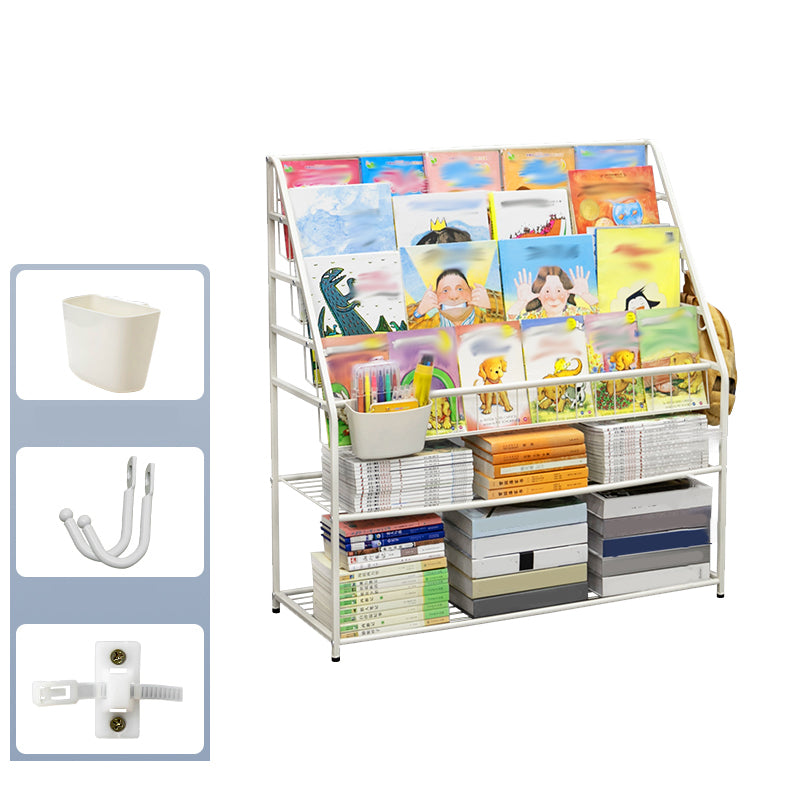 Contemporary Metal Standard Bookcase Closed Back Kids Standard Bookcase