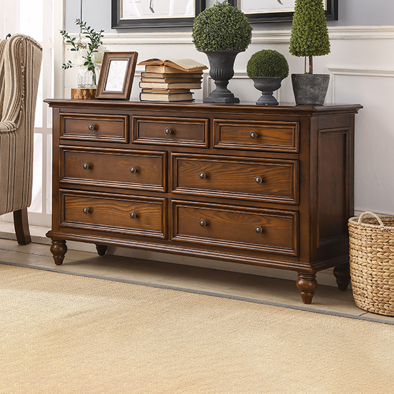 Traditional Solid Wood Storage Chest Dresser with 3/4/7 Drawers