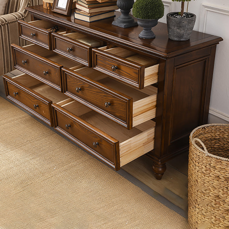 Traditional Solid Wood Storage Chest Dresser with 3/4/7 Drawers