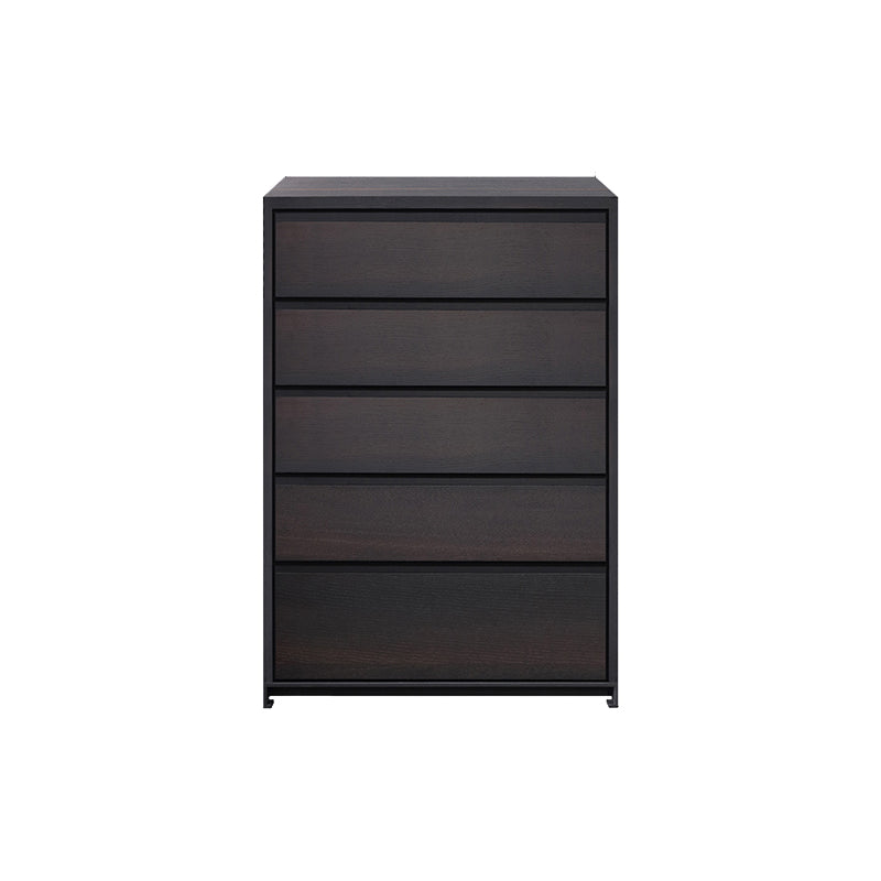 Black Storage Chest Dresser Wooden Storage Chest with Drawers