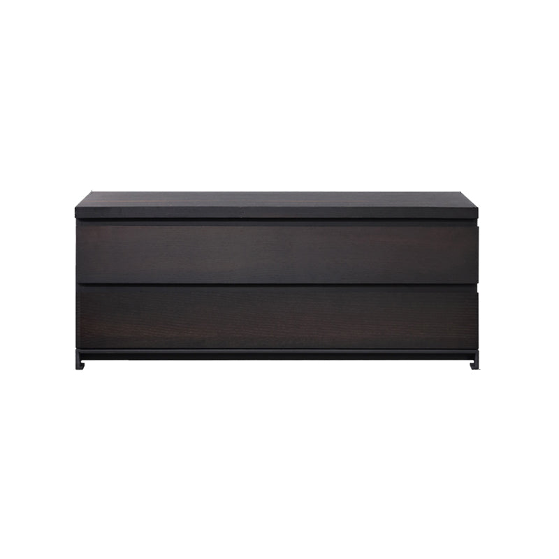 Black Storage Chest Dresser Wooden Storage Chest with Drawers