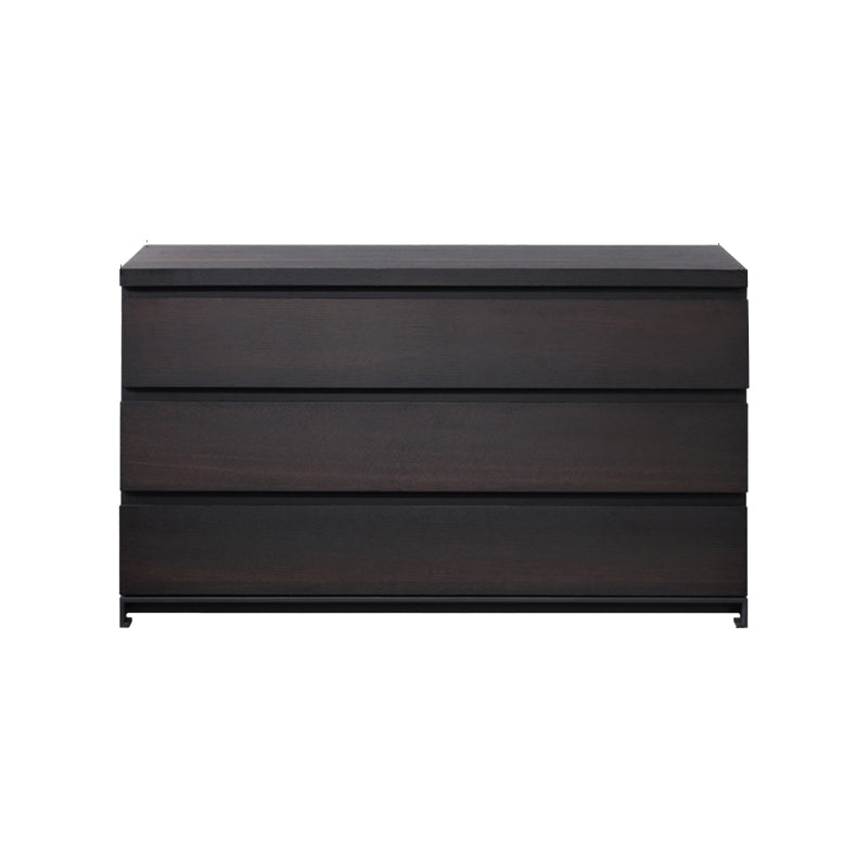 Black Storage Chest Dresser Wooden Storage Chest with Drawers