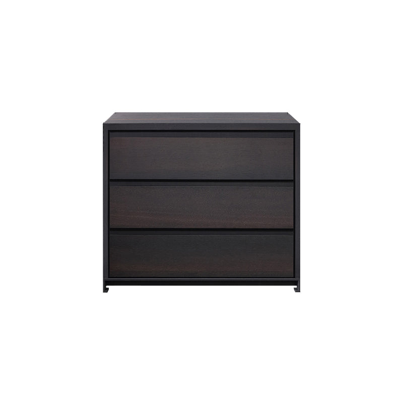 Black Storage Chest Dresser Wooden Storage Chest with Drawers
