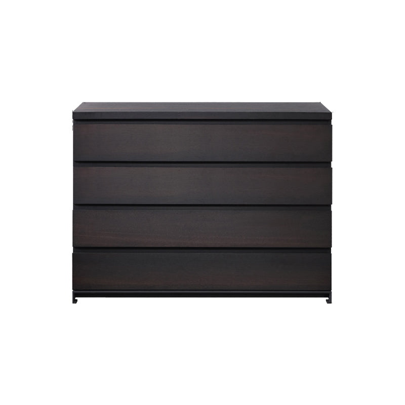 Black Storage Chest Dresser Wooden Storage Chest with Drawers