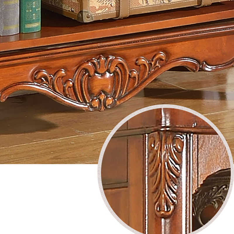 Contemporary Closed Back Bookshelf Vertical Solid Wood Bookcase for Office