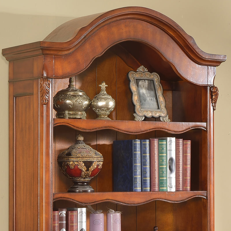 Contemporary Closed Back Bookshelf Vertical Solid Wood Bookcase for Office