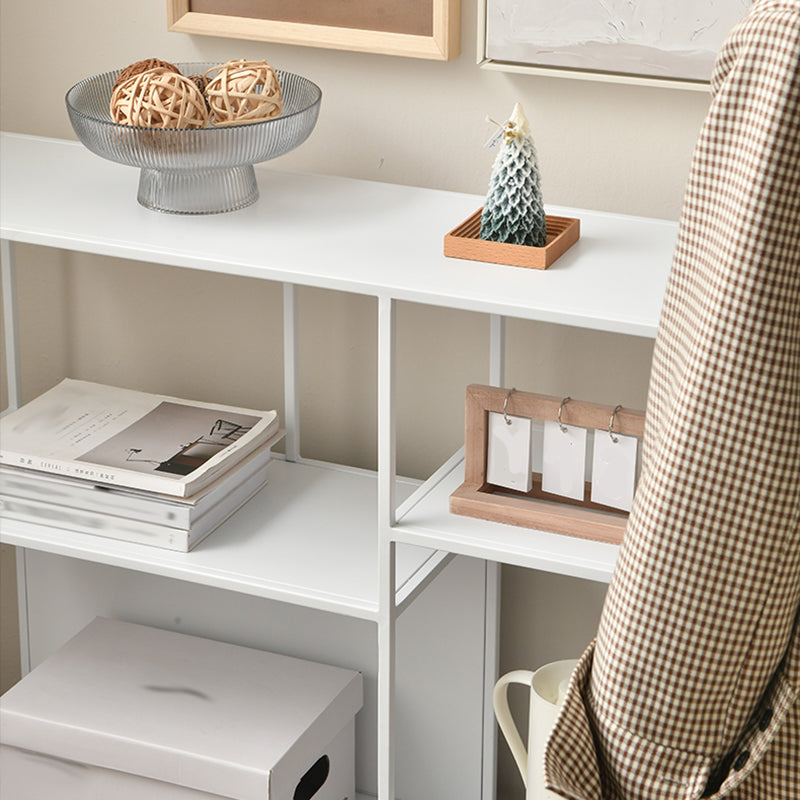 Modern Style Open Back Bookshelf Horizontal Metal Bookcase with Shelves