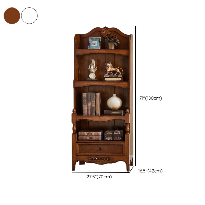 Contemporary Closed Back Bookshelf Vertical Solid Wood Bookcase