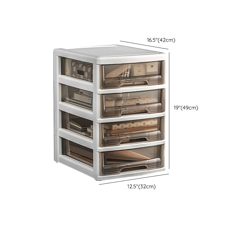 Transparent Filing Cabinet Vertical Modern Plastic Drawers File Cabinet