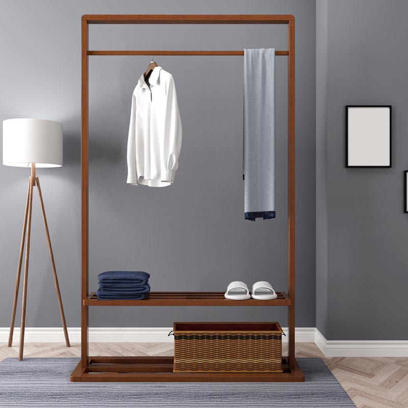 Contemporary Storage Wardrobe Bedroom Wooden Armoire with Shelves