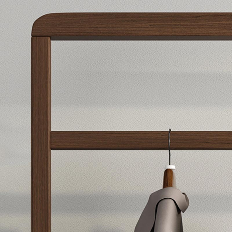 Contemporary Storage Wardrobe Bedroom Wooden Armoire with Shelves