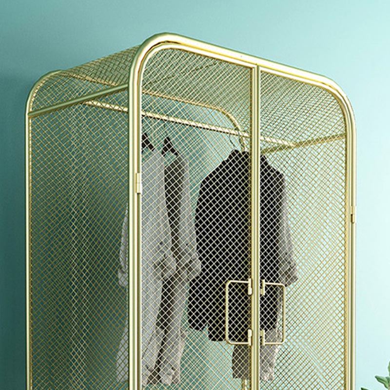 Industrial Style Wardrobe Bedroom Metal Wardrobe Closet with Doors