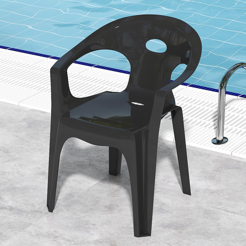 Modern Square Patio Dining Table 1/5 PCS Dining Set with Acrylic Chairs for Outdoors