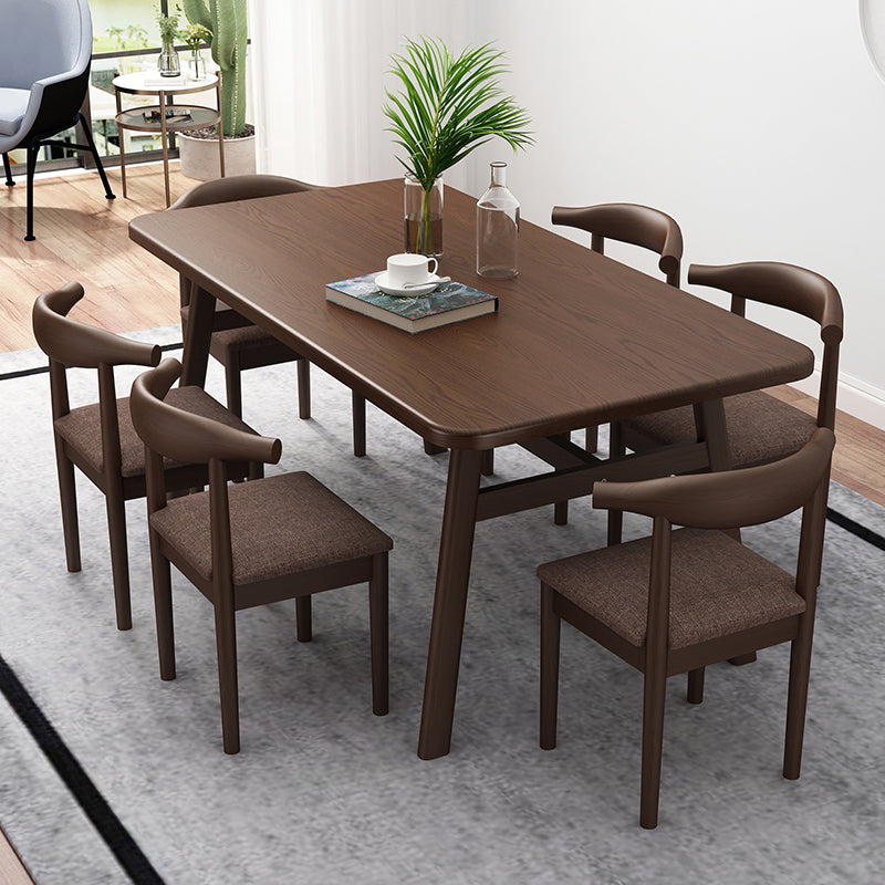 Modern Rectangle Wood Dining Table Wooden Legs for Dining Room