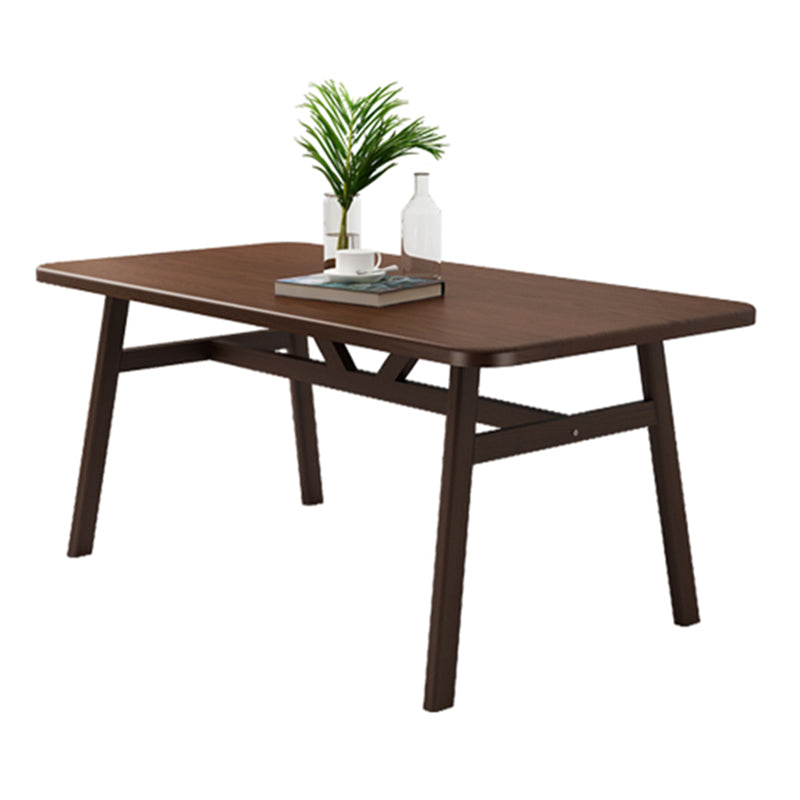 Modern Rectangle Wood Dining Table Wooden Legs for Dining Room