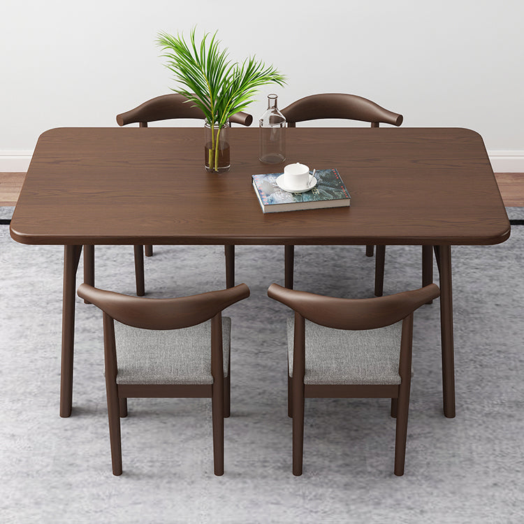 Modern Rectangle Wood Dining Table Wooden Legs for Dining Room