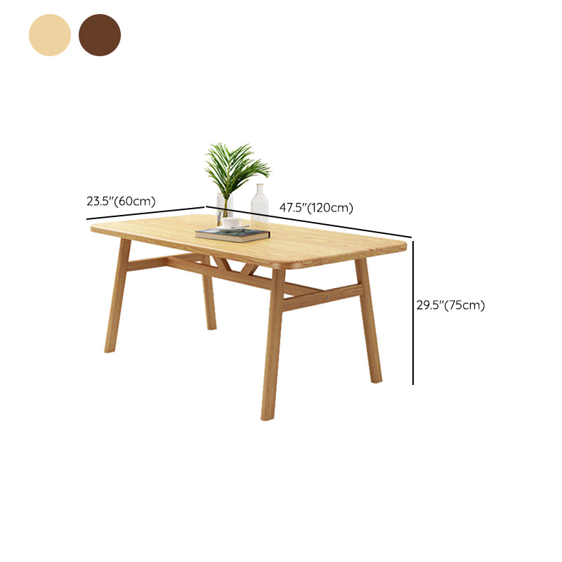Modern Rectangle Wood Dining Table Wooden Legs for Dining Room